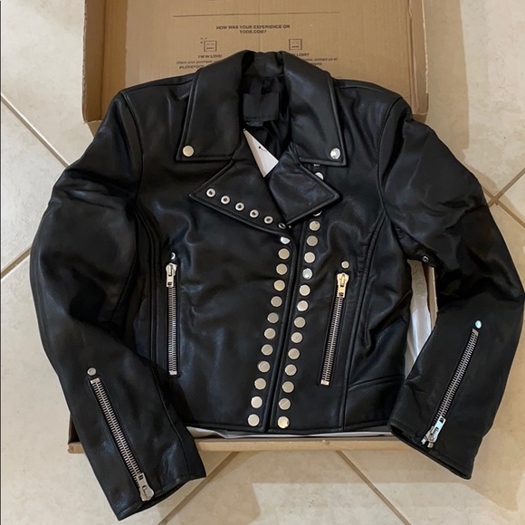 Leather biker jacket - Picture 3 of 16